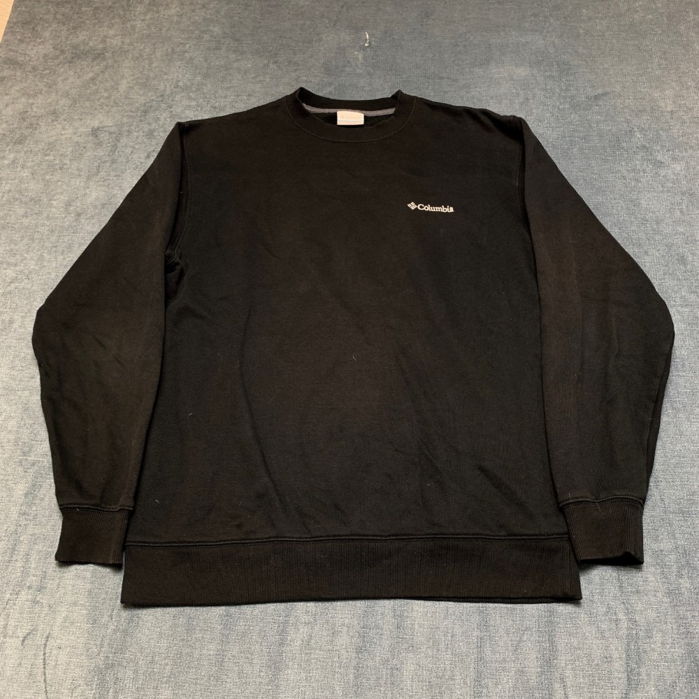 Columbia Sportswear Sweatshirt Men Medium Black Cotton Fleece Lined Outdoor Cozy